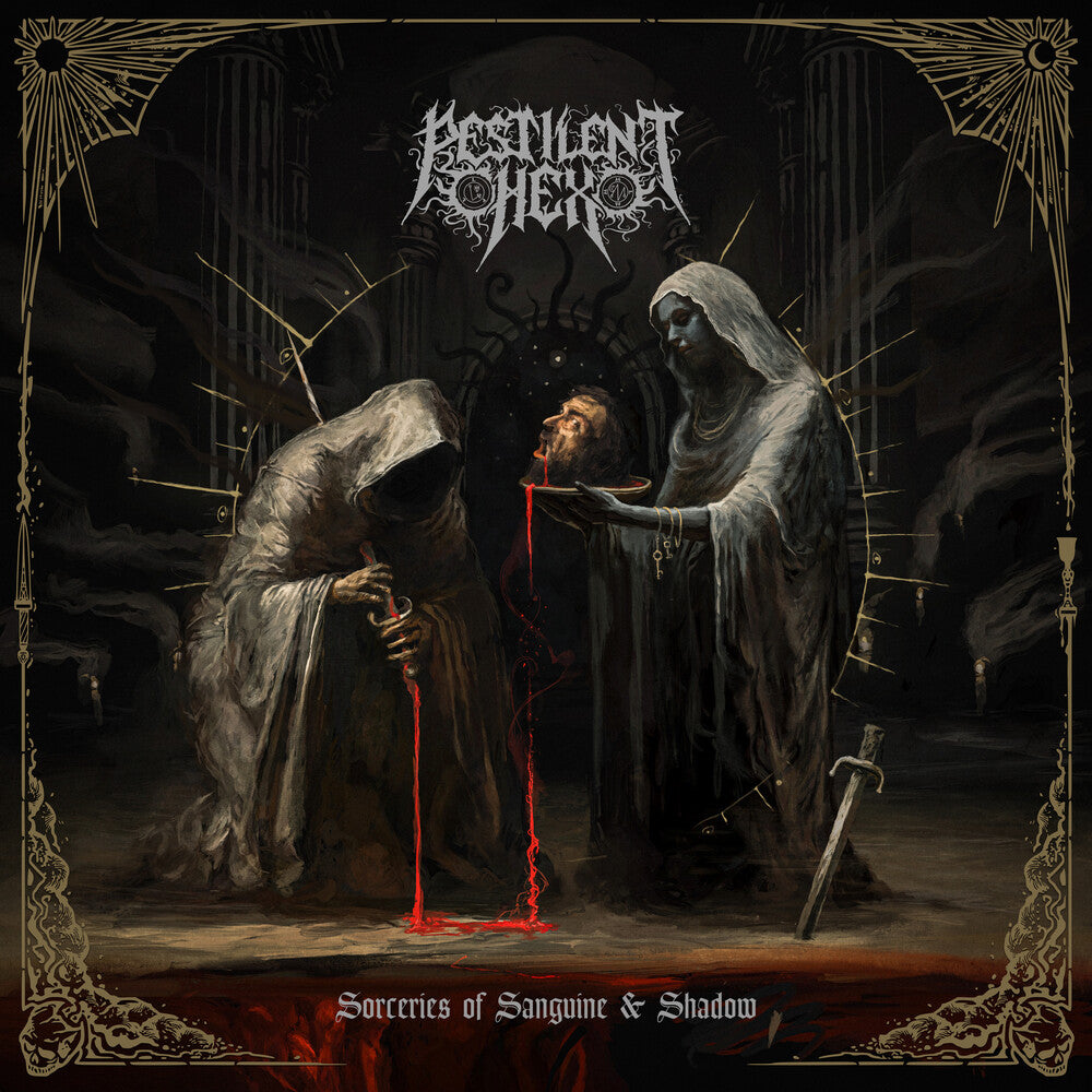 the album cover for Pestilent Hex - Sorceries Of Sanguine & Shadow