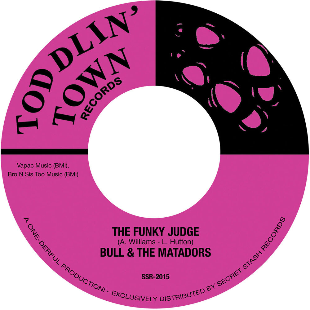 the album cover for Bull &amp; The Matadors - The Funky Judge b/w Where Did The Judge Go [7inch Single]