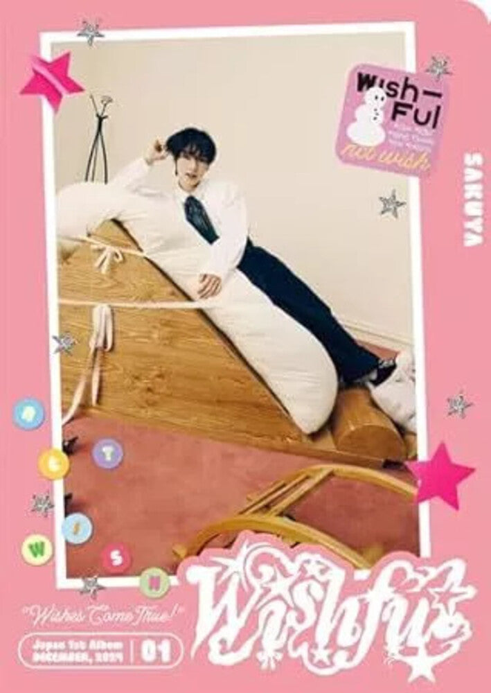 the album cover for Nct Wish - Wishful - Sakuya Version - incl. Postcard, Sticker + Trading Card