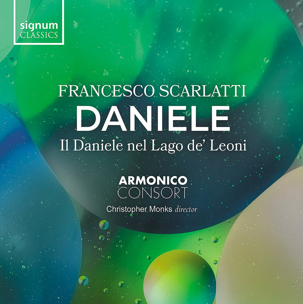 the album cover for Scarlatti / Armonico Consort - Scarlatti: Daniele - Il Daniele nel Lago de' Leoni