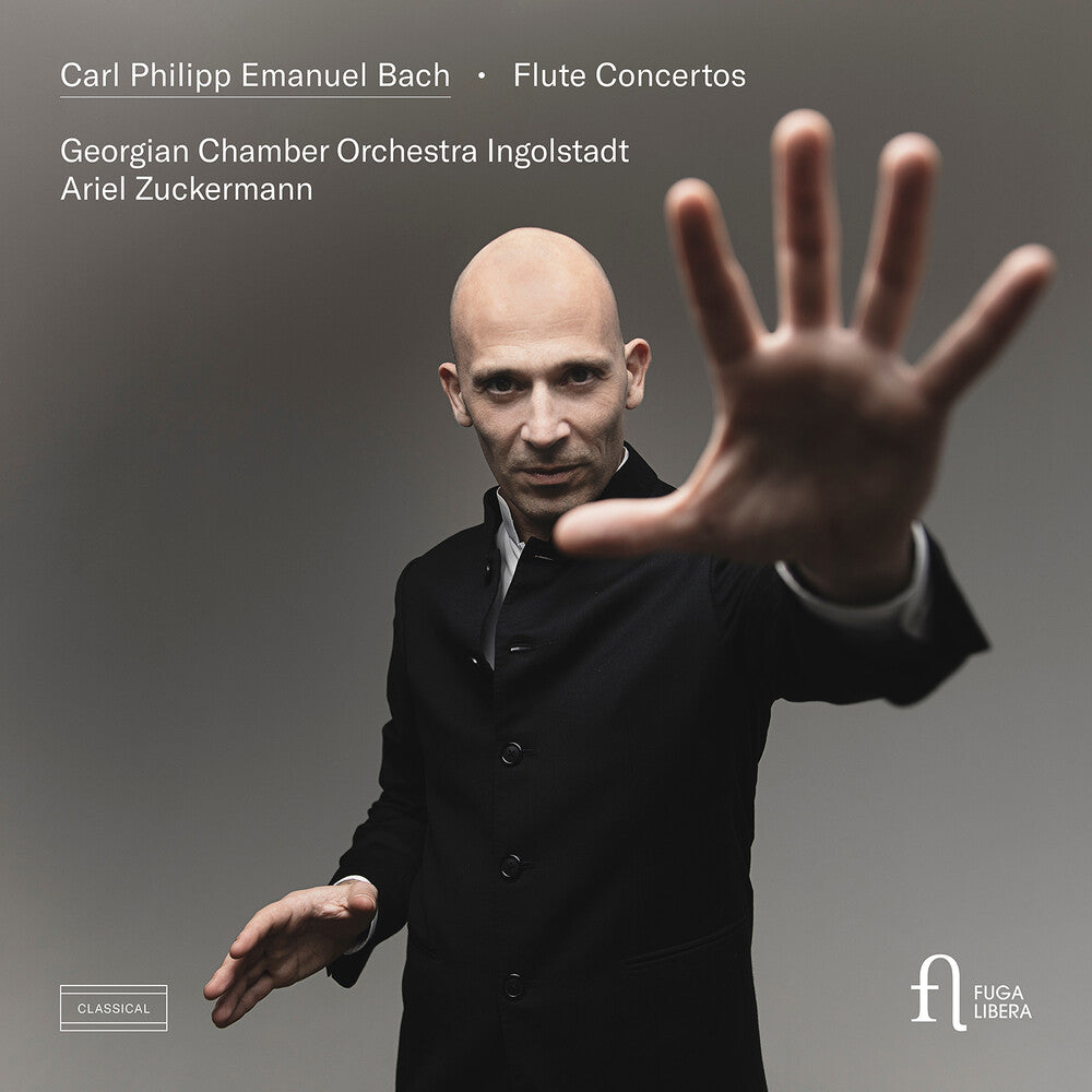 the album cover for C Bach .P.E. / Georgian Chamber Orchestra Ingolstat - Flute Concertos
