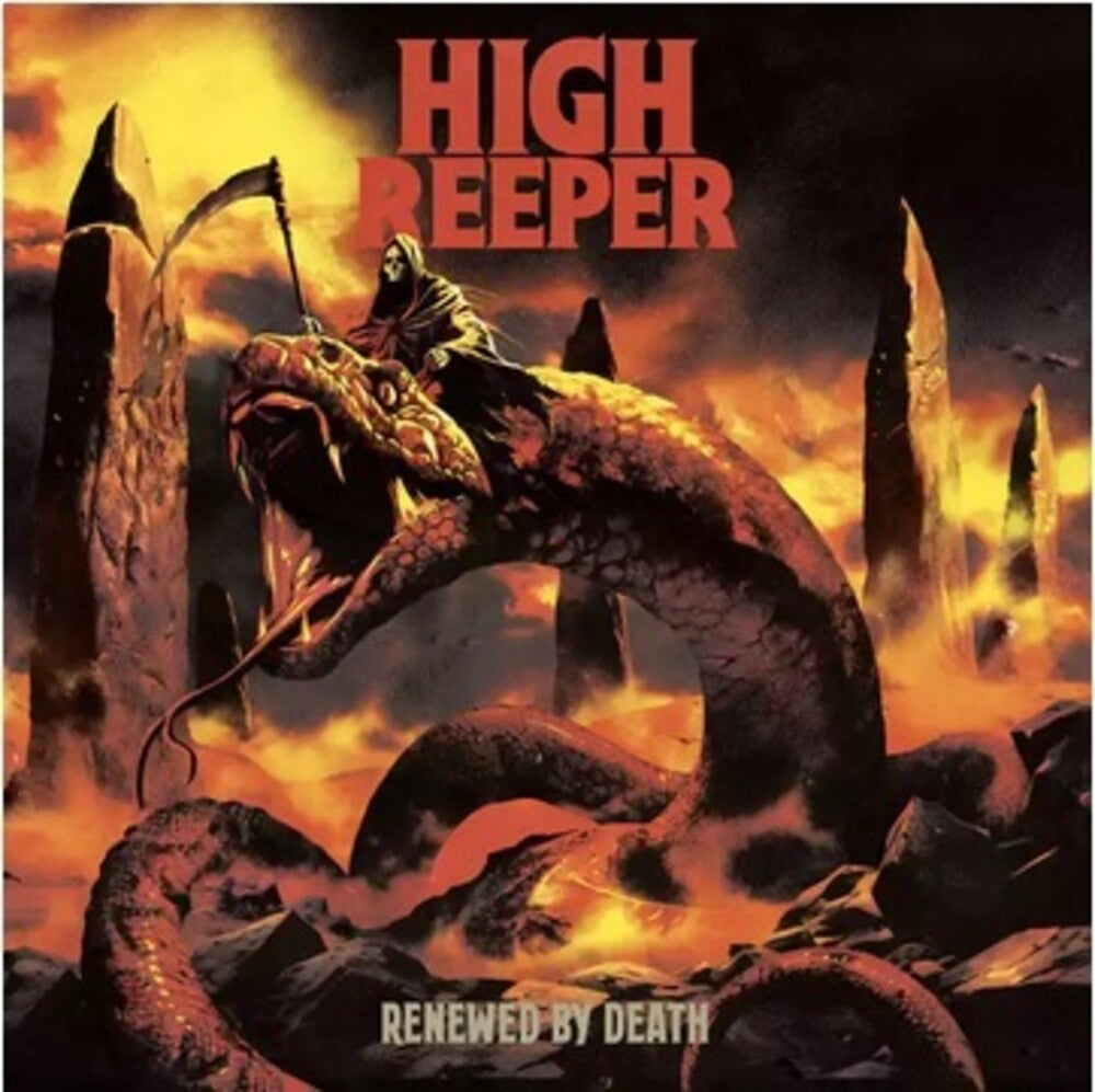 the album cover for High Reeper - Renewed By Death [Colored Vinyl] [Limited Edition] (Ylw) (Can)