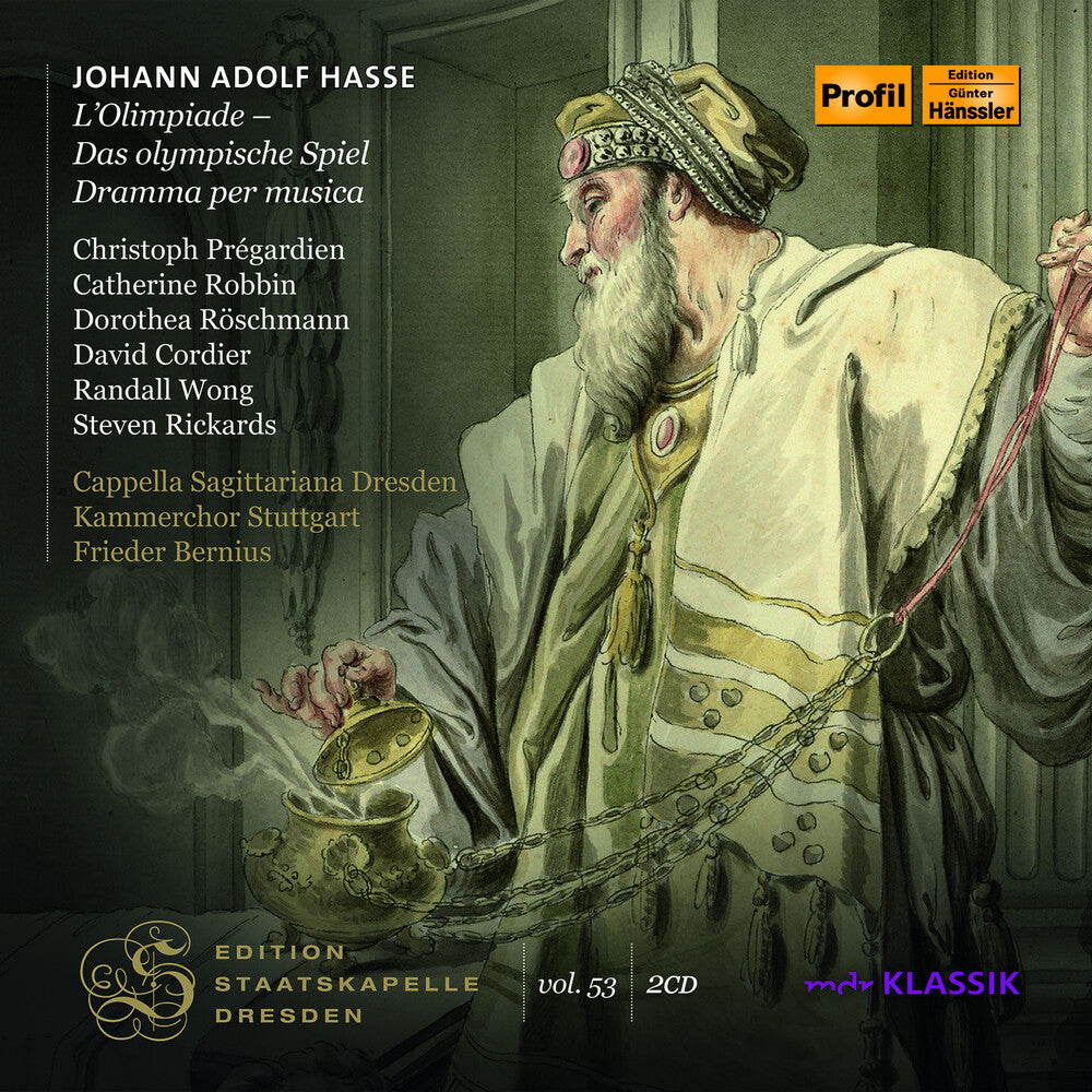 the album cover for Hasse / Pregardien / Robbin - L'olimpiade