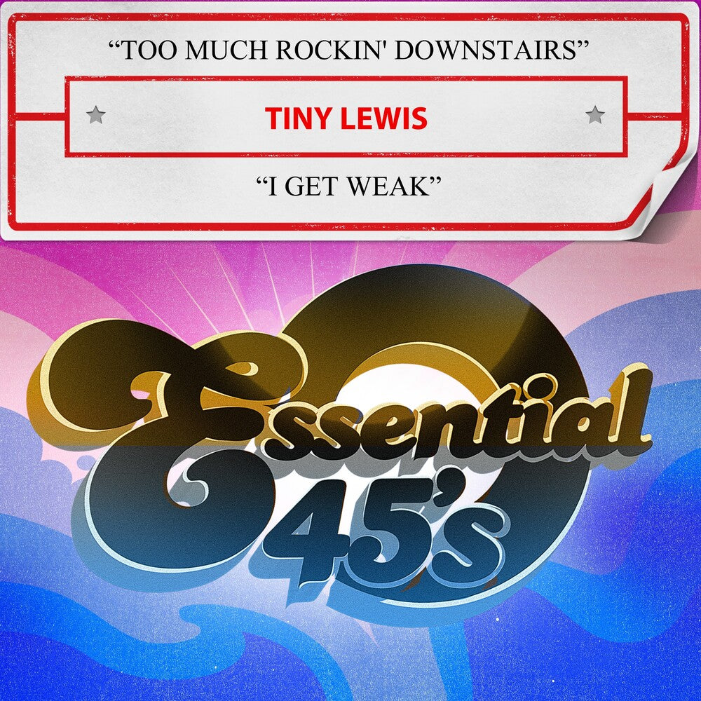 the album cover for Tiny Lewis - Too Much Rockin' Downstairs / I Get Weak (Mod)