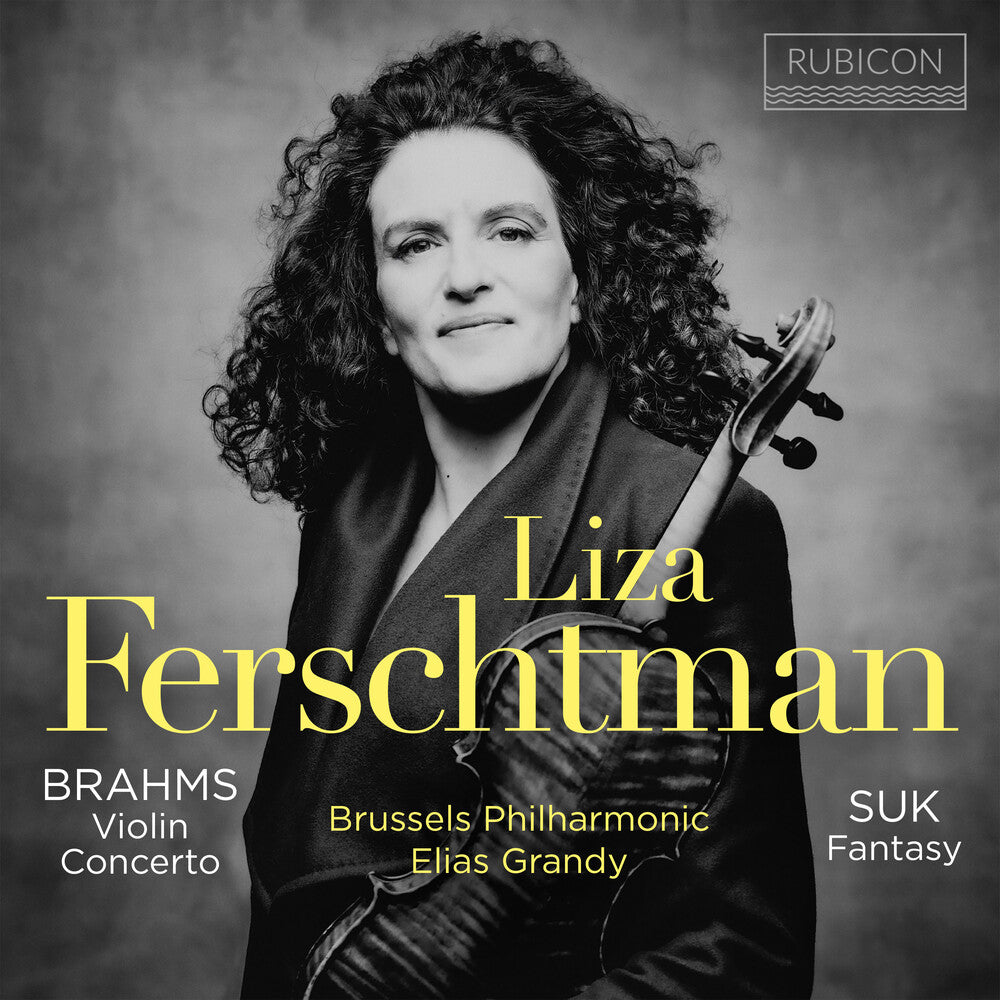 the album cover for Liza Ferschtman - Brahms: Violin Concerto Suk: Fantasy