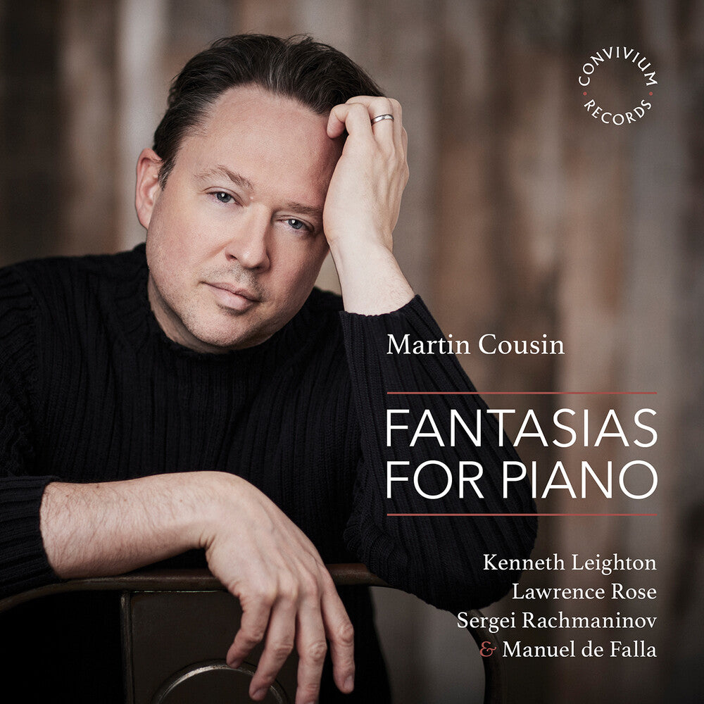 the album cover for Leighton / Rachmaninoff / Cousin - Fantasias For Piano