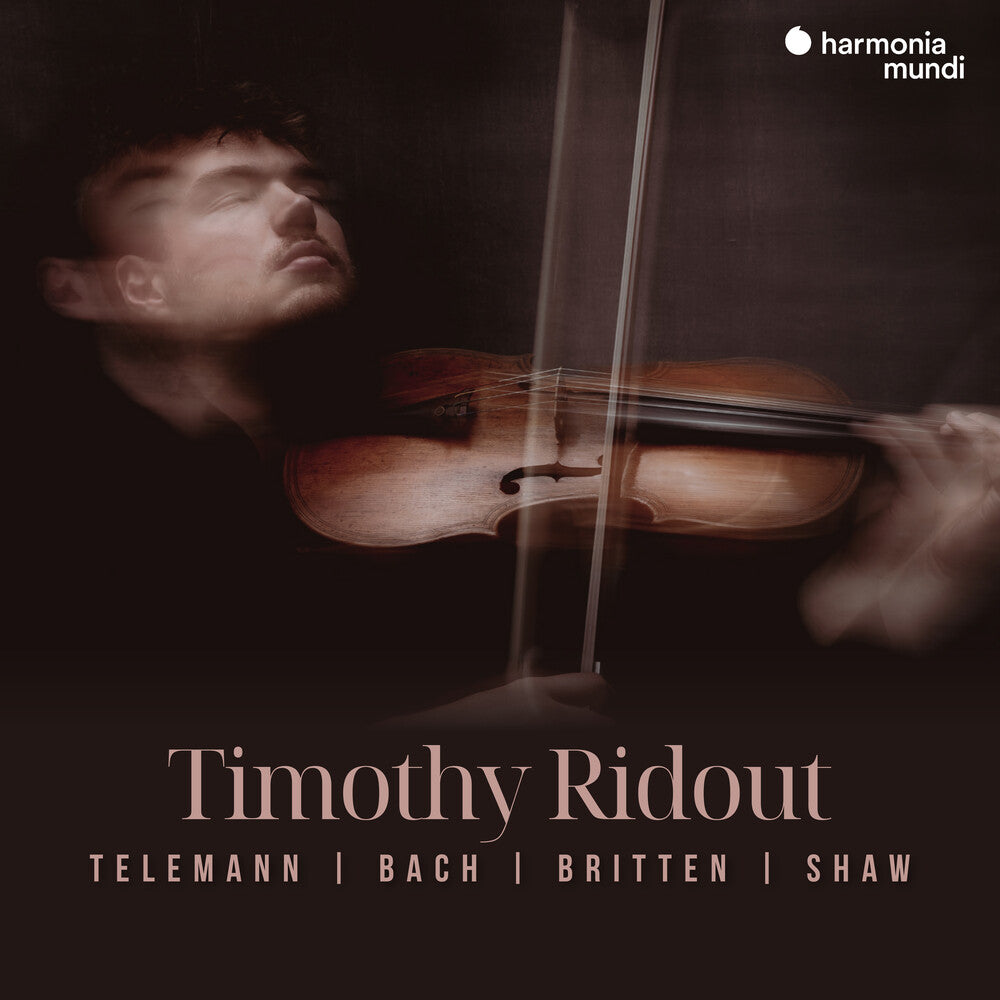 the album cover for Timothy Ridout - Telemann - Bach - Britten - Shaw