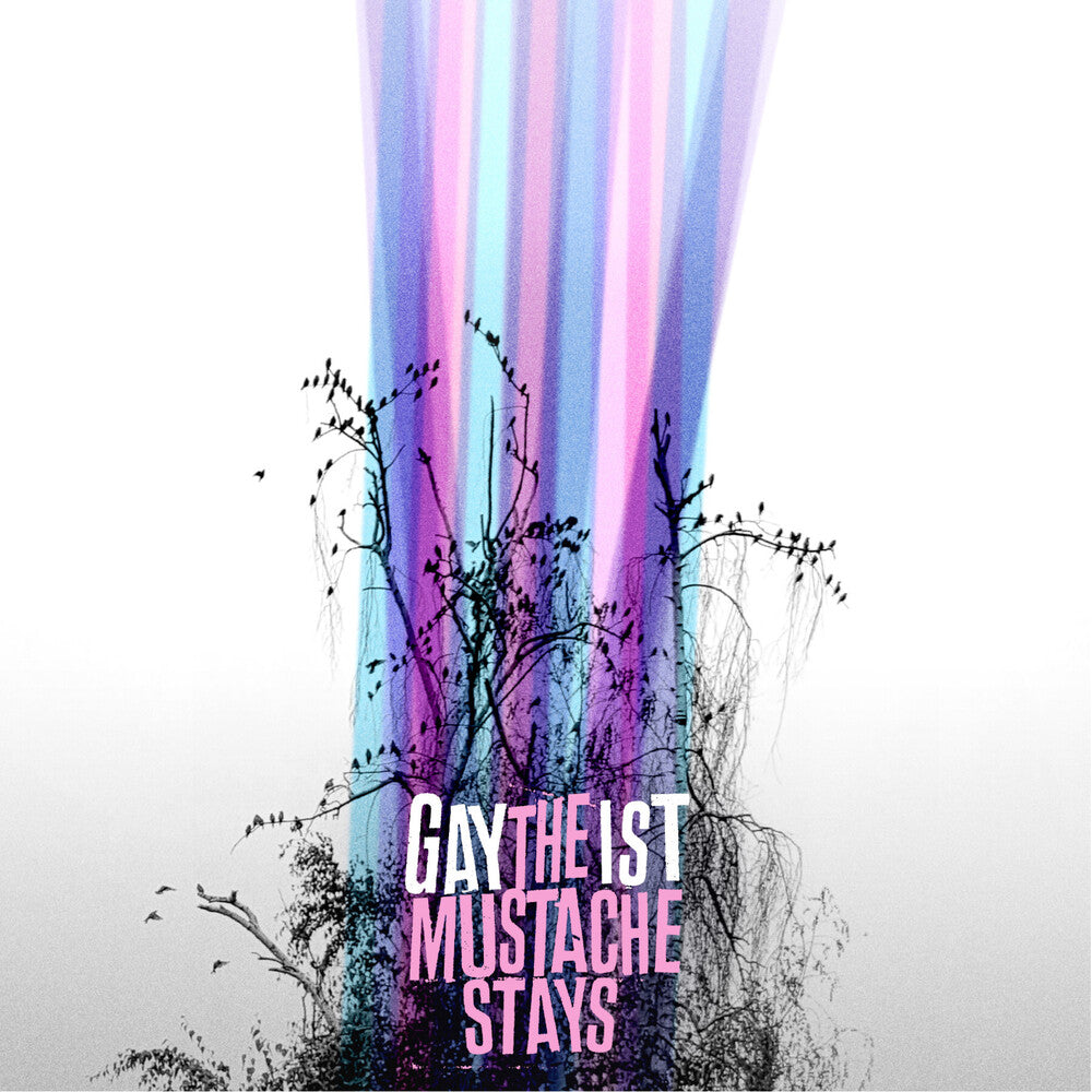 the album cover for Gaytheist - Mustache Stays