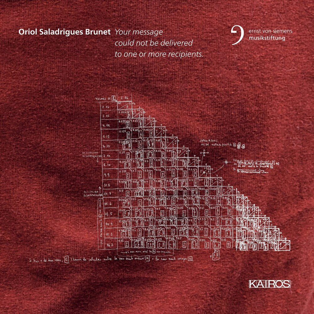the album cover for Oriol Saladrigues Brunet: Your Message Could / Var - Oriol Saladrigues Brunet: Your Message Could / Var