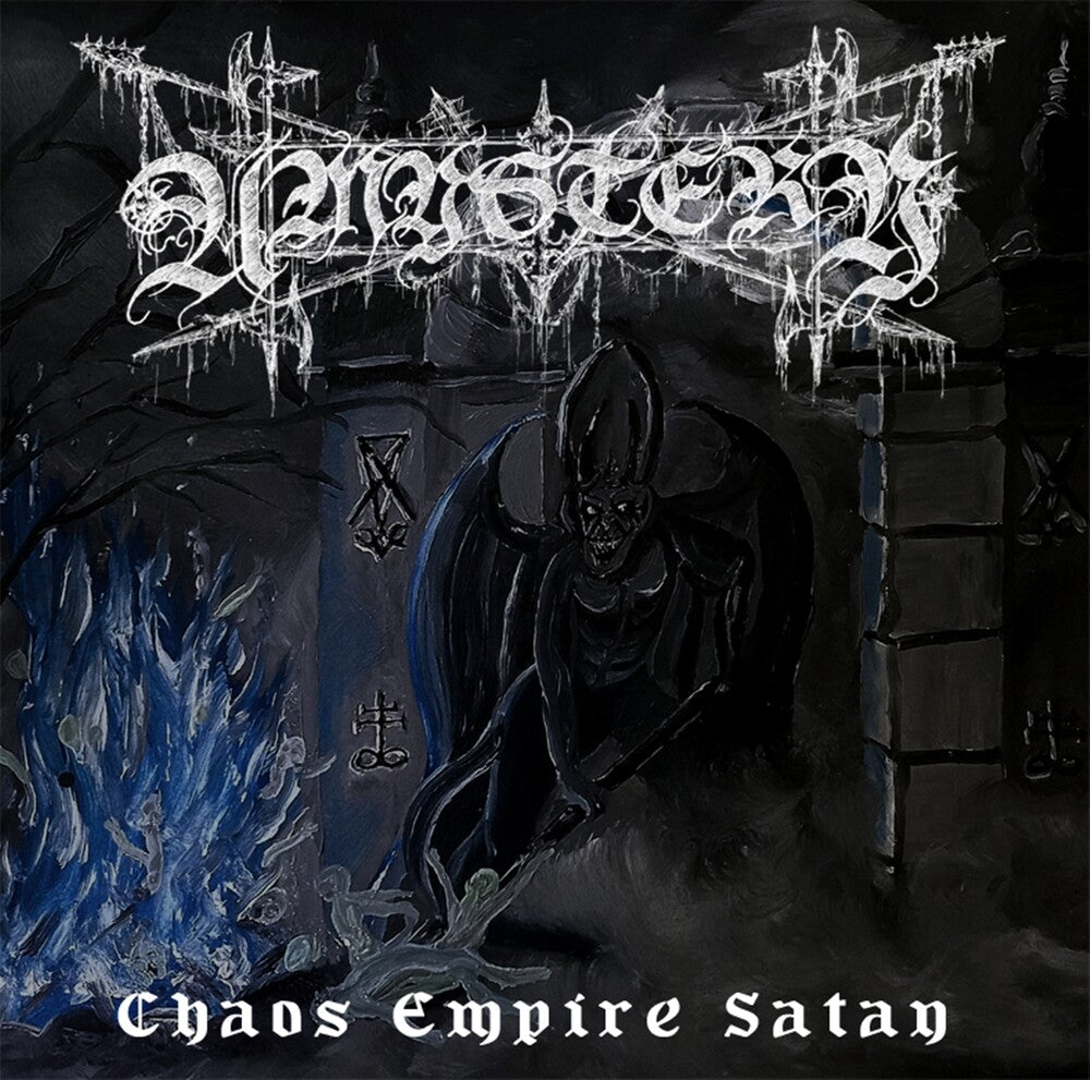the album cover for Amystery - Chaos Empire Satan