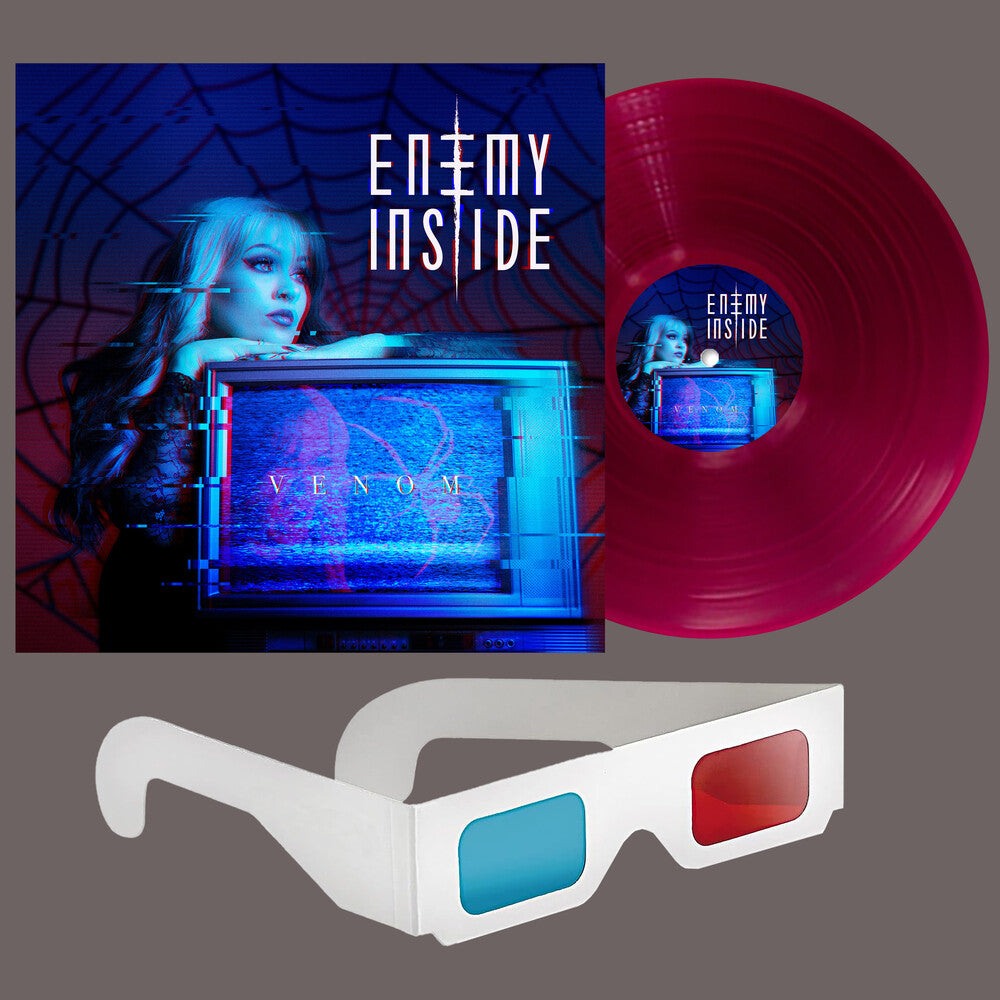 the album cover for Enemy Inside - Venom [Trans Violet LP with 3D glasses]