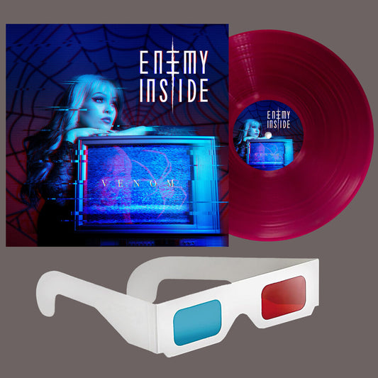 the album cover for Enemy Inside - Venom [Trans Violet LP with 3D glasses]