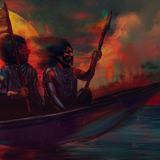 the album cover for Anthony Joseph - Rowing Up River To Get Our Names Back (Uk)