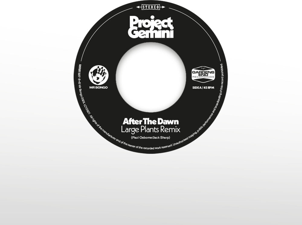 the album cover for Project Gemini - After The Dawn - Large Plants Remix / Darkness
