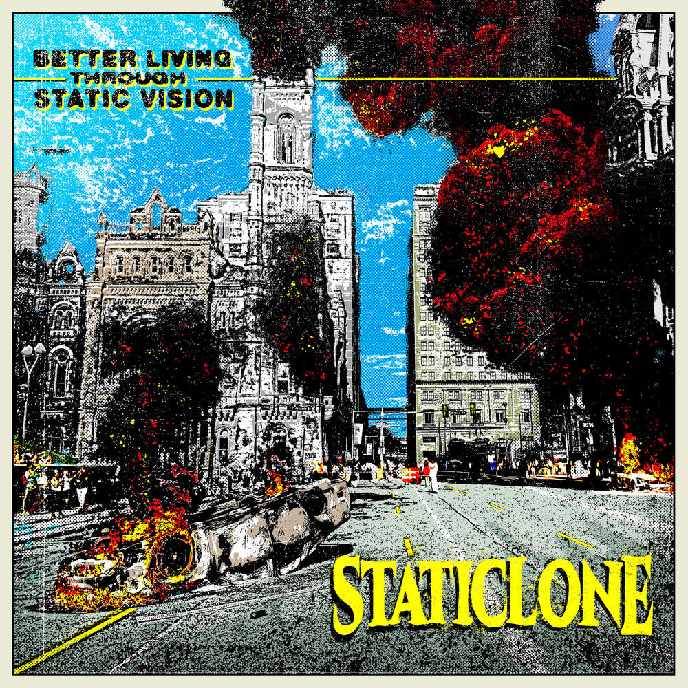 the album cover for Staticlone - Better Living Through Static Living [LP Galaxy]
