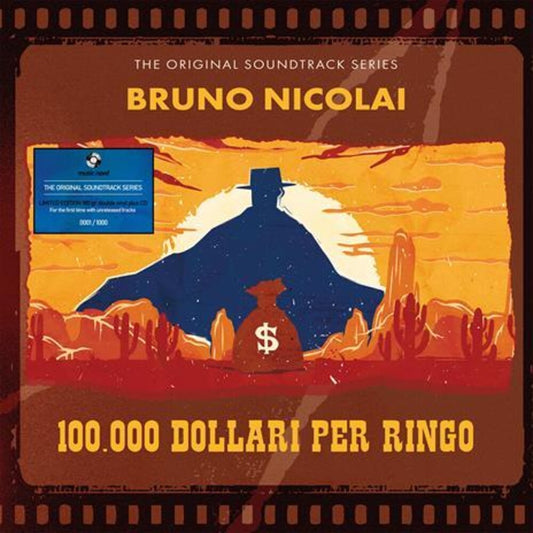 the album cover for Bruno Nicolai  (W/Cd) (Colv) (Ltd) (Ogv) (Org) - 100000 Dollari Per Ringo - O.S.T. - Orange Vinyl
