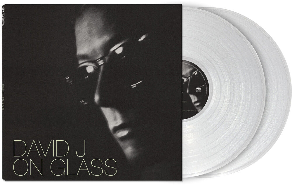the album cover for David J - On Glass [Limited Edition Clear Vinyl]