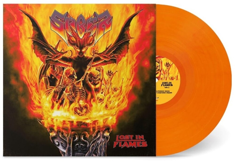 the album cover for Saber - Lost In Flames [Colored Vinyl] (Org) (Spa)
