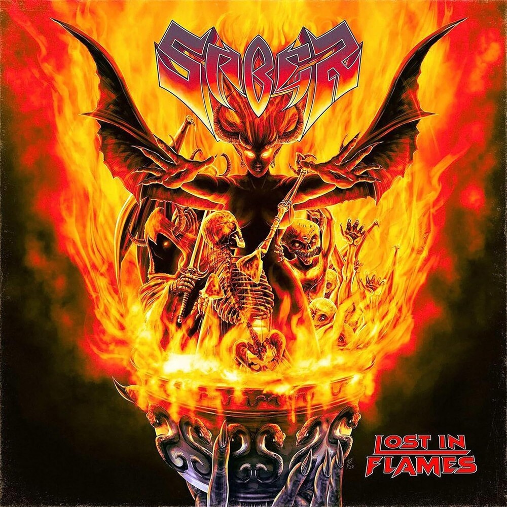 the album cover for Saber - Lost In Flames (Spa)