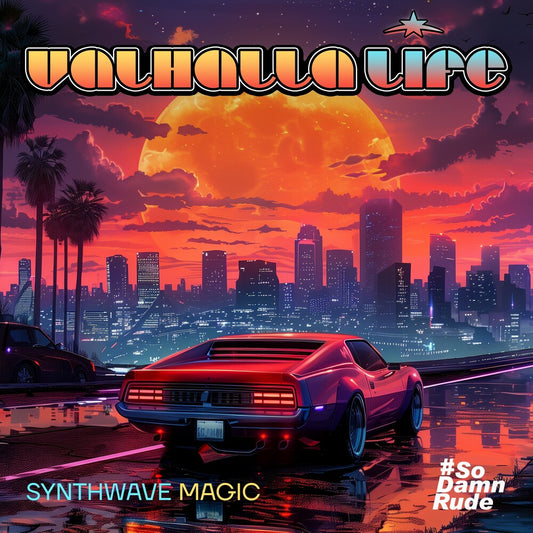 the album cover for Valhalla Life - Synthwave Magic