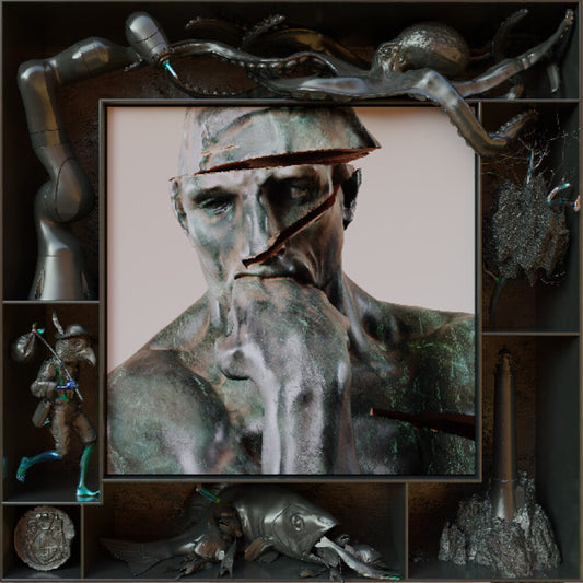 the album cover for Mark Pritchard &amp; Thom Yorke - Tall Tales