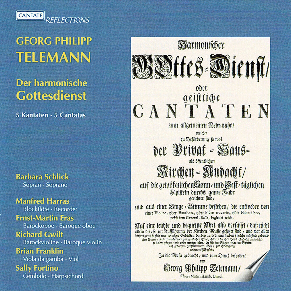 Barbara Schlick  / Harras,Manfred - Der Harmonische Gottesdienst - 5 Cantatas [CD]