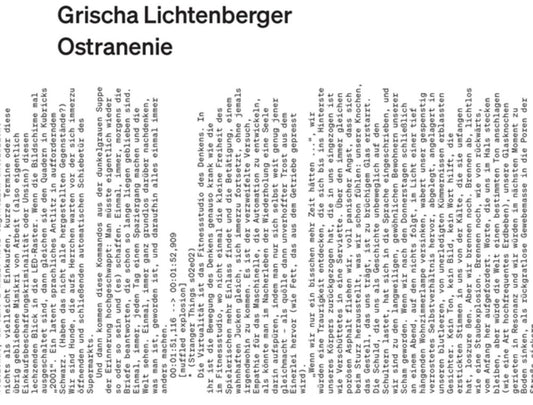 Grischa Lichtenberger - Ostranenie [LP]