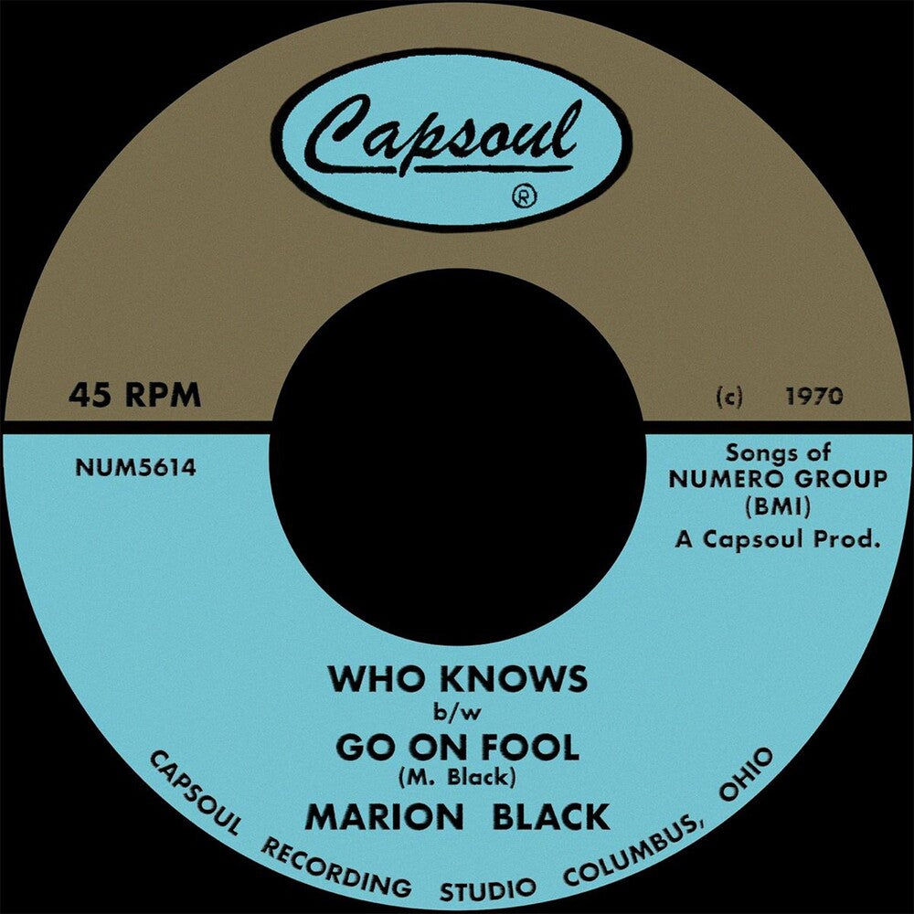 Black, Marion - Go on Fool B/W Who Knows. [LP]