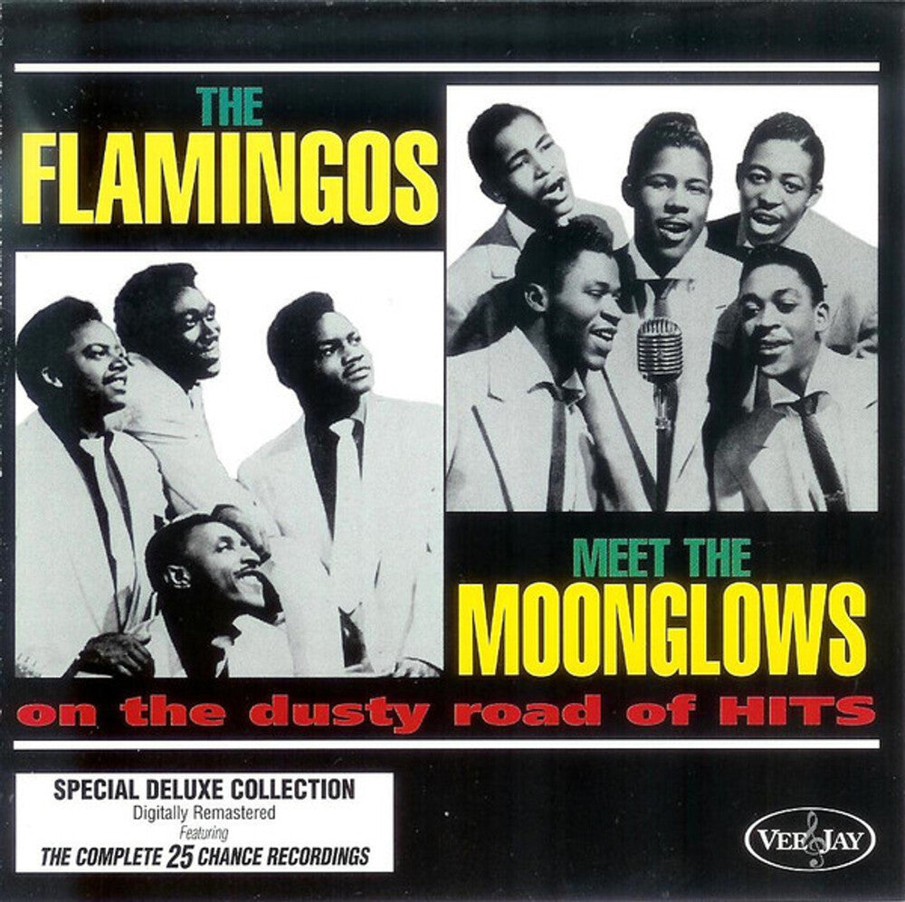 the album cover for Flamingos & The Moonglows - Flamingos Meet Moonglows On The Dusty Road Of Hits