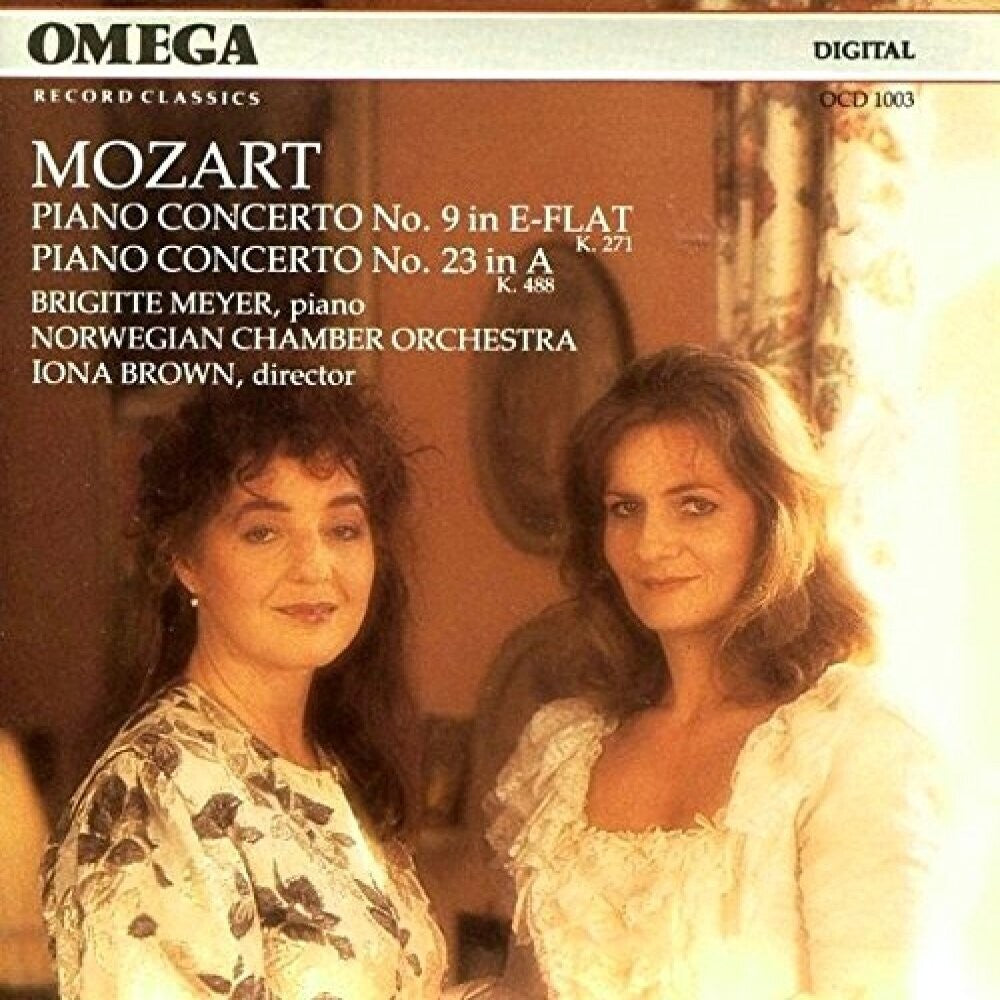 the album cover for Brigitte Meyer - Mozart: Piano Concertos Nos. 9 & 23