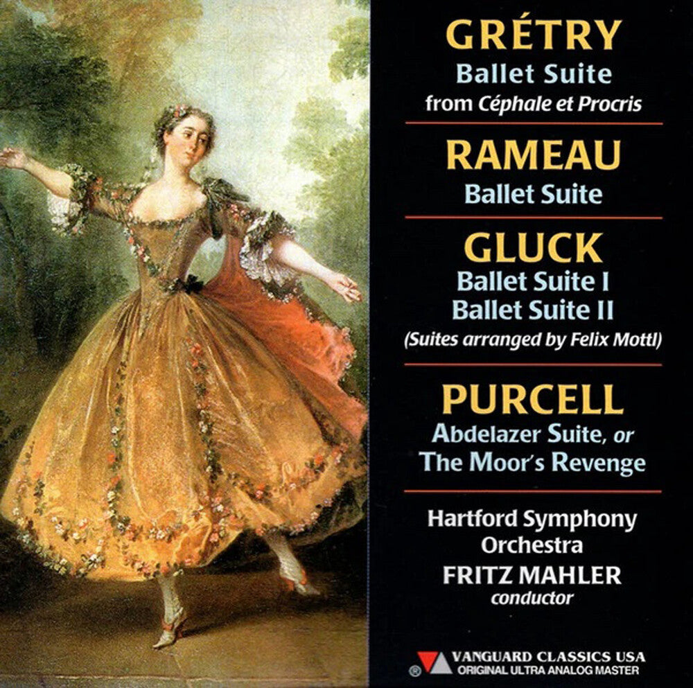 the album cover for Hartford Symphony Orchestra - Gluck Gretry Purcell Rameau