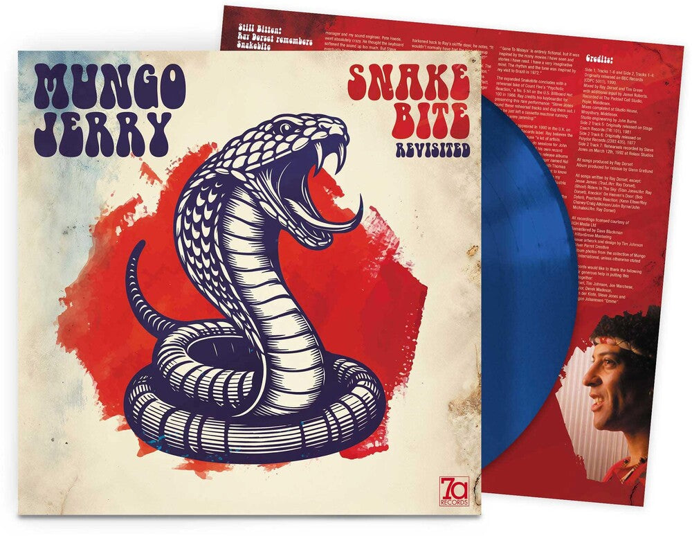 the album cover for Mungo Jerry - Snakebite Revisited (Blue) [Colored Vinyl] [180 Gram] (Uk)