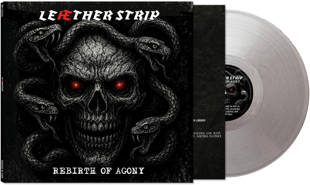 the album cover for Leaether Strip - Rebirth Of Agony -  [Silver LP]