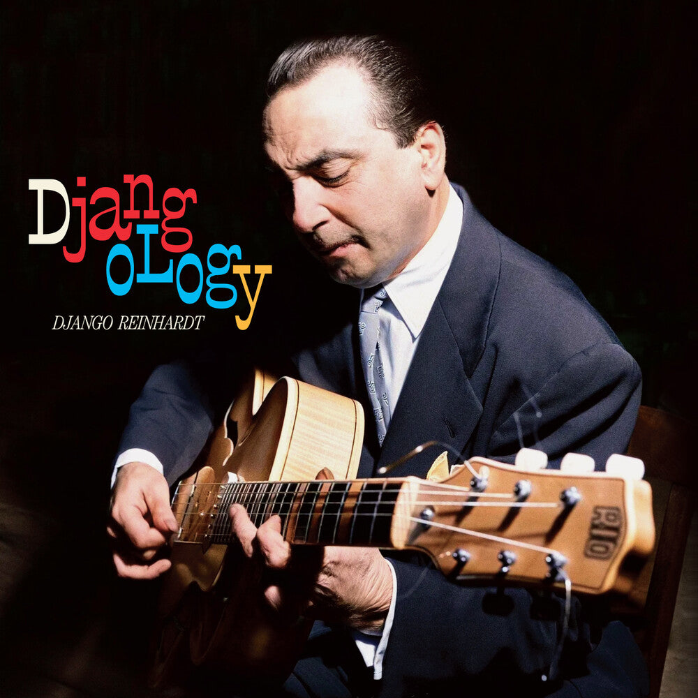 the album cover for Django Reinhardt - Djangology (Blue) (Bonus Tracks) [Colored Vinyl] [Limited Edition]