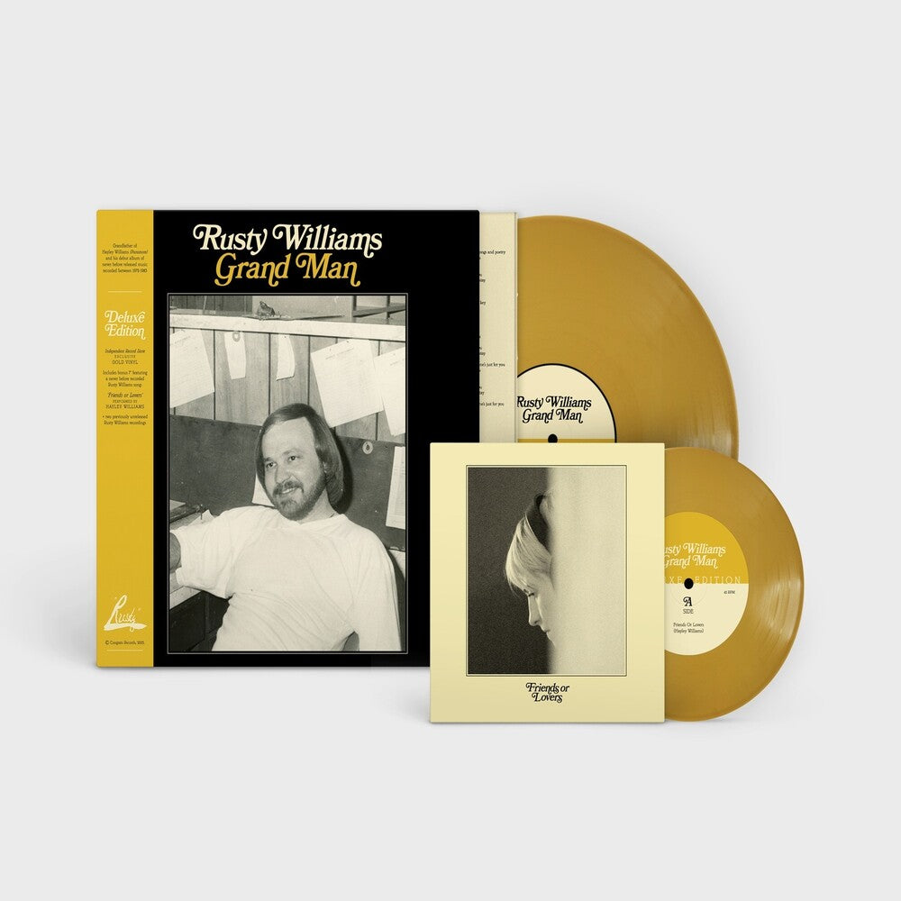 the album cover for Rusty Williams - Grand Man - (Deluxe Edition) [Gold LP]