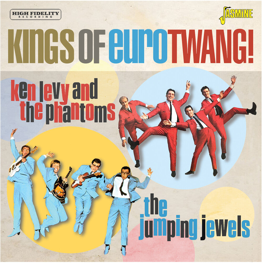 the album cover for Ken Levy  & The Phantoms / Jumping Jewels - Kings Of Eurotwang (Uk)