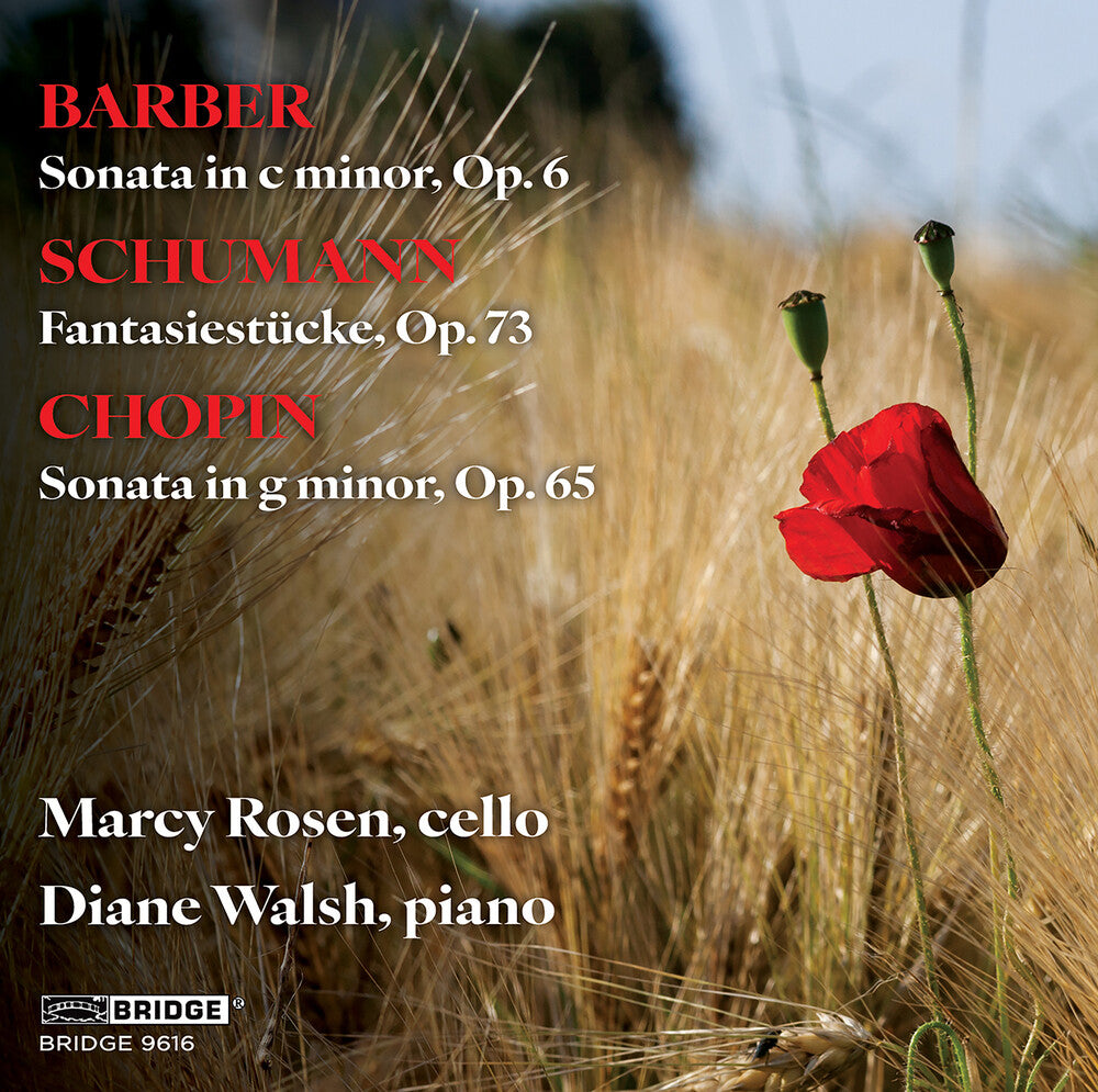 Pre-Order: Marcy Rosen - Barber Schumann & Chopin: Music For Vc & Piano [CD]