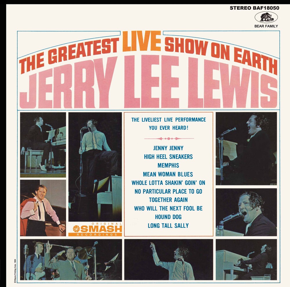 the album cover for Jerry Lewis  Lee - Greatest Live Show On Earth