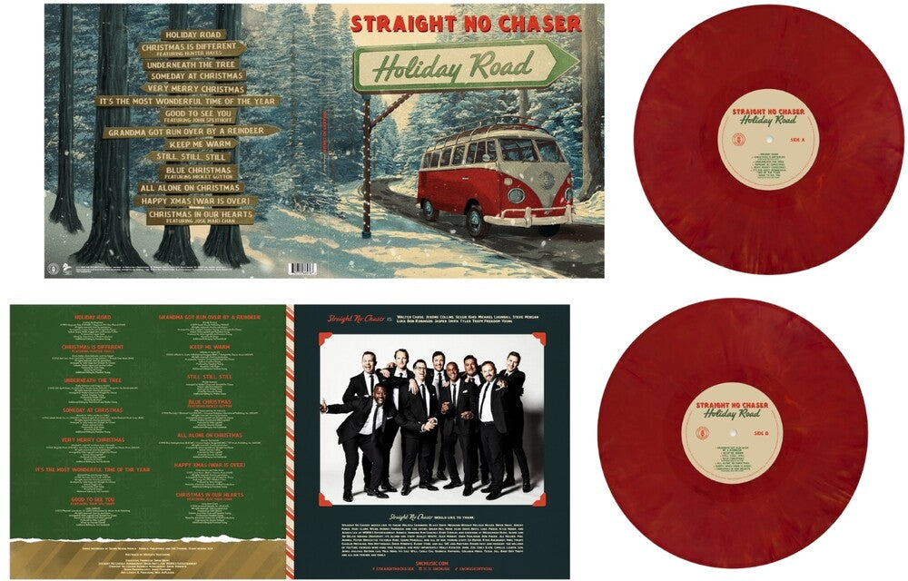 the album cover for Straight No Chaser - Holiday Road [Red LP]