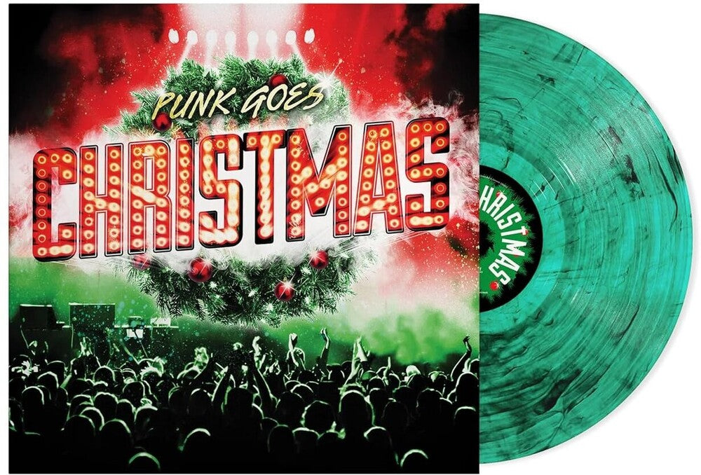 the album cover for Various Artists - Punk Goes Christmas [Green Smoke vinyl]