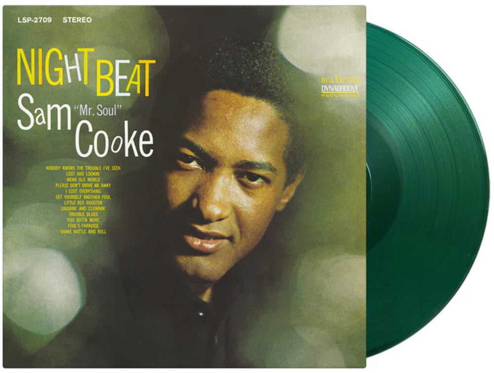 the album cover for Sam Cooke - Night Beat [Colored Vinyl] (Grn) [Limited Edition] [180 Gram] (Hol)