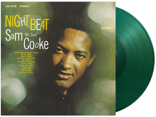 the album cover for Sam Cooke - Night Beat [Colored Vinyl] (Grn) [Limited Edition] [180 Gram] (Hol)