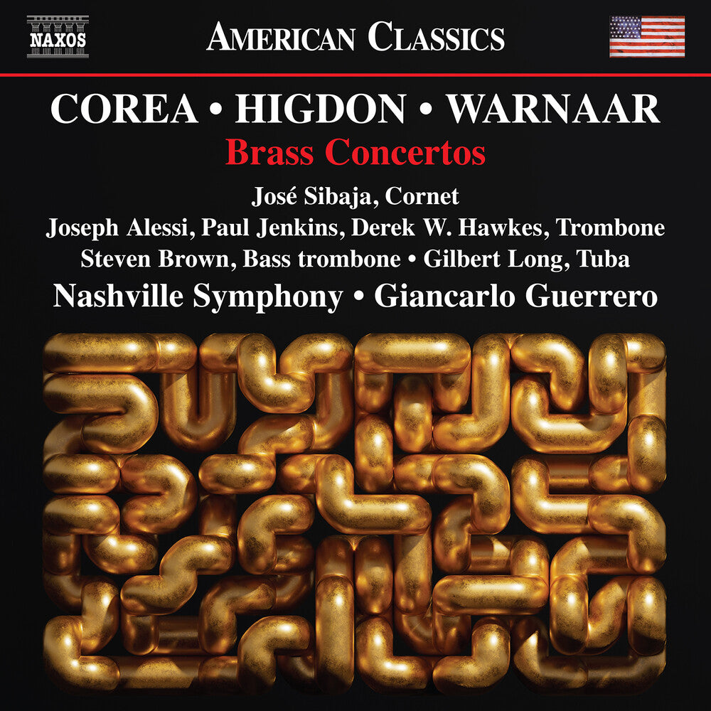 the album cover for Jose Sibaja - Warnaar Corea & Higdon: Brass Concertos