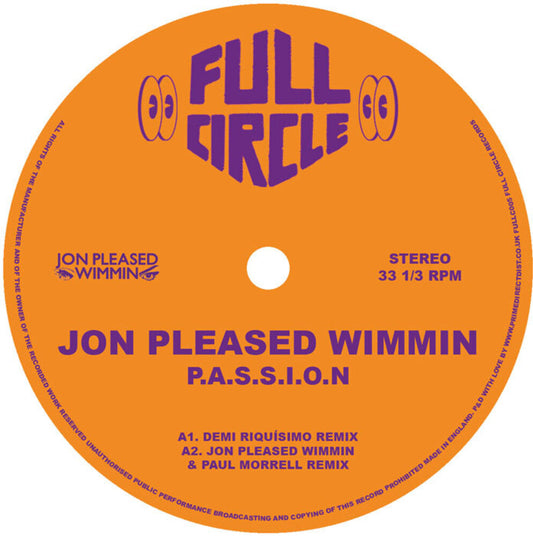 the album cover for Jon Wimmin  Pleased - P.A.S.S.I.O.N. (2025 Remixes)