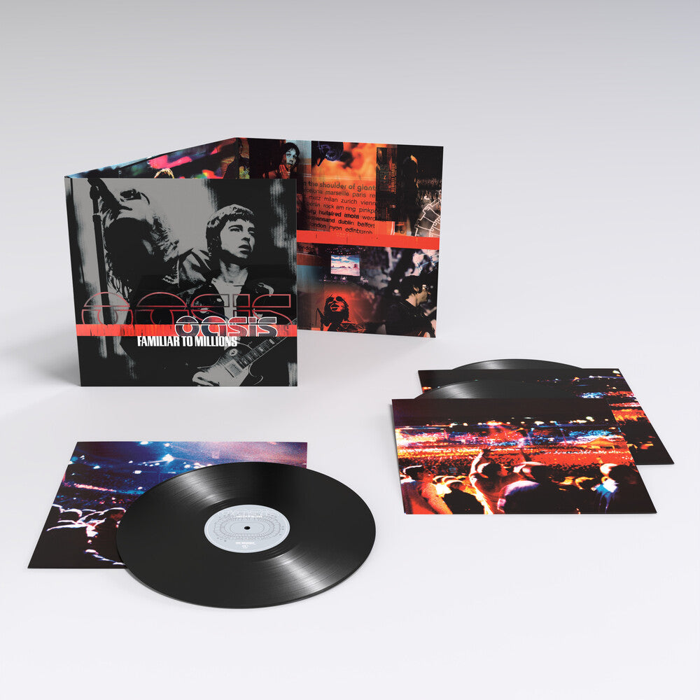 the album cover for Oasis - Familiar To Millions -  [3LP]