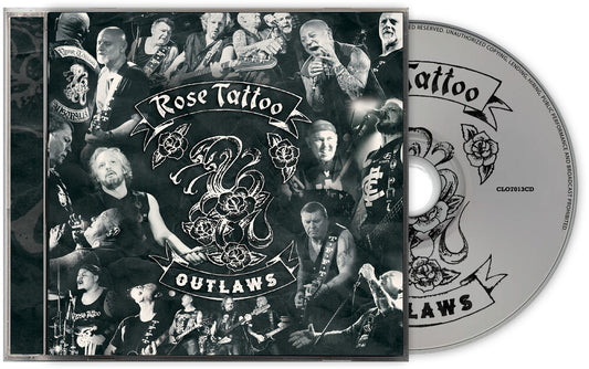 the album cover for Rose Tattoo - Outlaws
