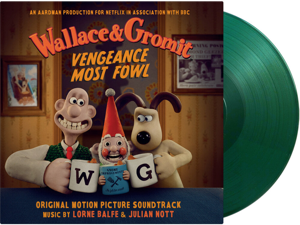 the album cover for Lorne Balfe  (Colv) (Grn) (Ltd) (Ogv) - Wallace & Gromit: Vengeance Most Fowl - O.S.T.