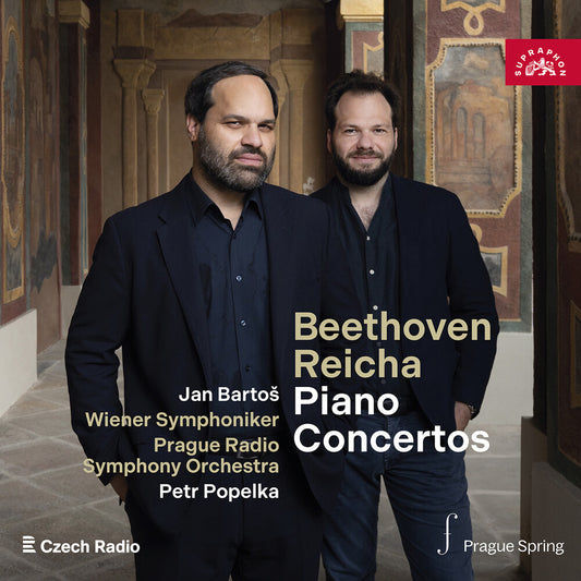 the album cover for Jan Bartoš - Beethoven & Reicha: Pno Concertos