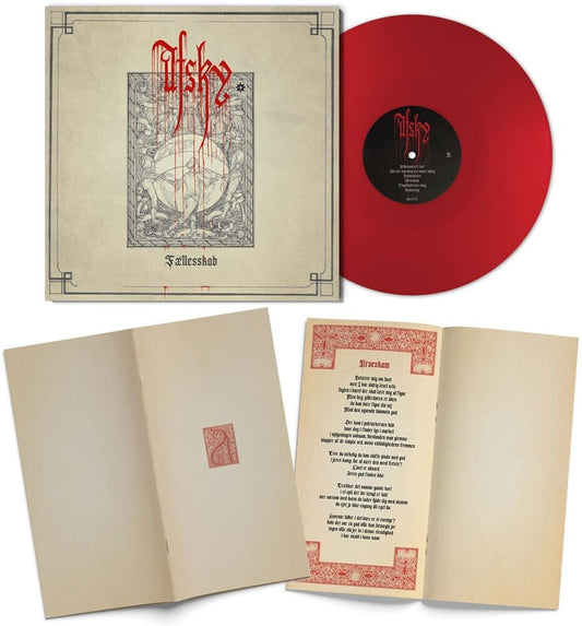 the album cover for Afsky - Faellesskab - Red Vinyl [Colored Vinyl] (Red) (Uk)