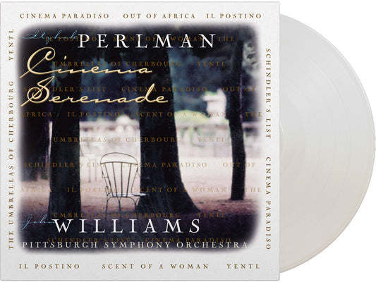 the album cover for Itzhak Perlman  / Williams,John (Colv) (Ltd) (Ogv) - Cinema Serenade [Colored Vinyl] [Limited Edition] [180 Gram] (Wht) (Hol)